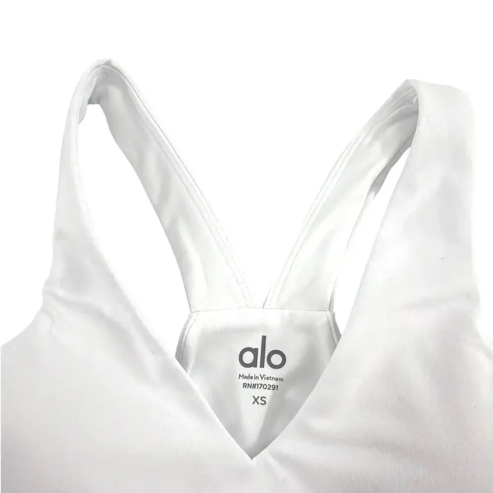 Alo Yoga White Airbrush Real Bra Tank Size Size XS